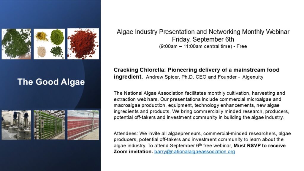 Algae Industry Webinars